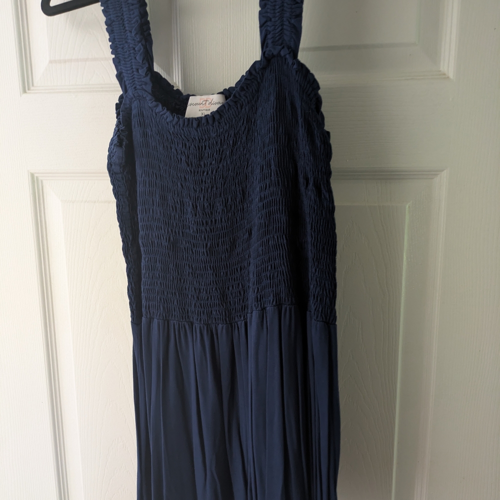 Navy Blue Sleeveless Dress